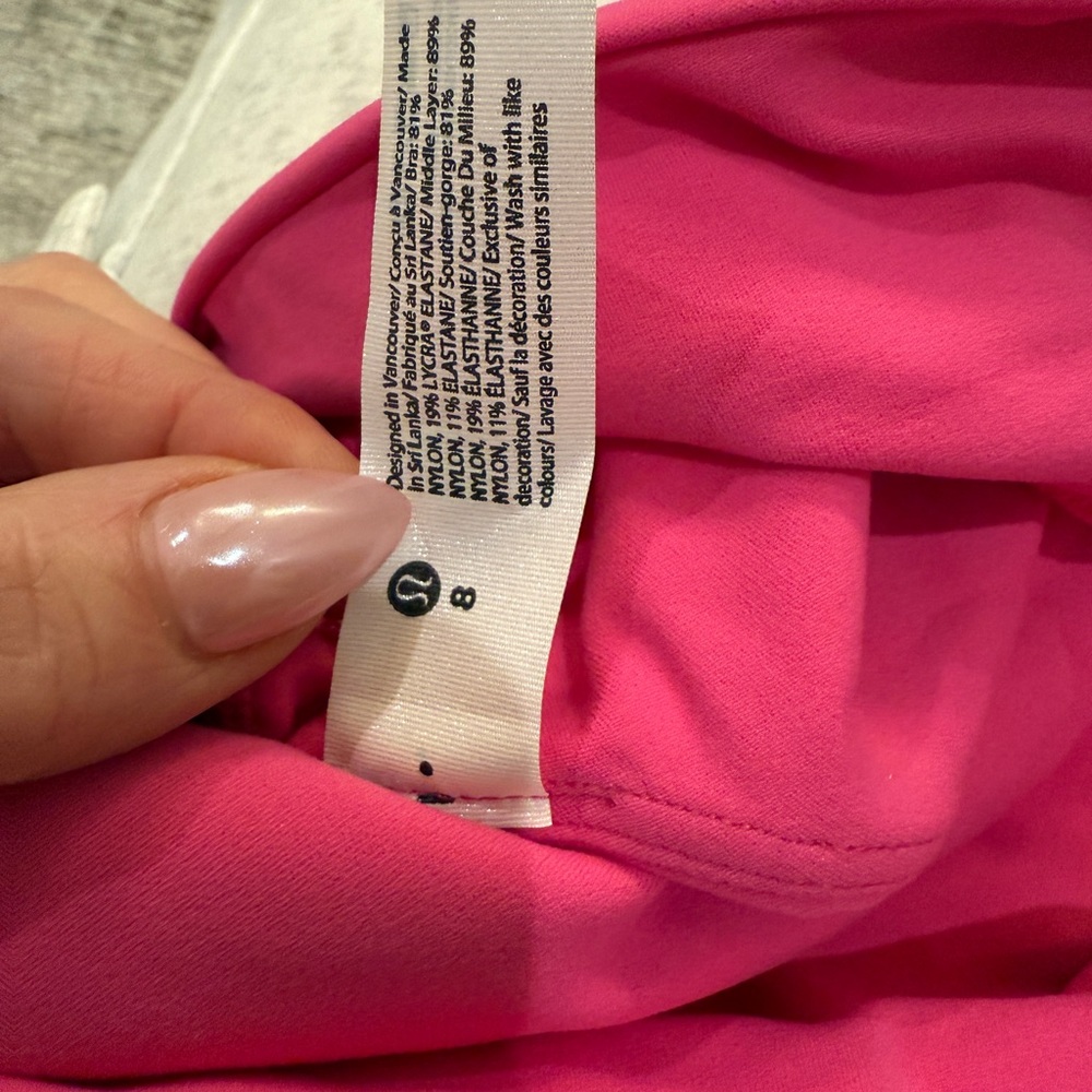 NEW Lululemon Align Asymmetrical Bra Sonic Pink A/B - Picture 5 of 5